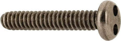 Made in USA - #6-32 UNC, 3/4" OAL Spanner Drive Machine Screw - Pan Head, Grade 18-8 Stainless Steel, Uncoated, Without Washer - Caliber Tooling