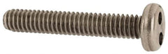 Made in USA - #8-32 UNC, 1" OAL Spanner Drive Machine Screw - Pan Head, Grade 18-8 Stainless Steel, Uncoated, Without Washer - Caliber Tooling