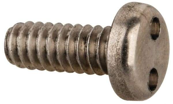 Made in USA - #10-24 UNC, 1/2" OAL Spanner Drive Machine Screw - Pan Head, Grade 18-8 Stainless Steel, Uncoated, Without Washer - Caliber Tooling