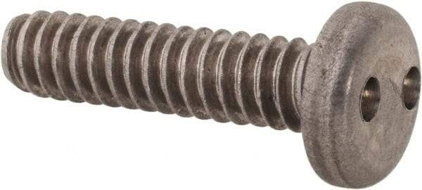 Made in USA - #10-24 UNC, 3/4" OAL Spanner Drive Machine Screw - Pan Head, Grade 18-8 Stainless Steel, Uncoated, Without Washer - Caliber Tooling