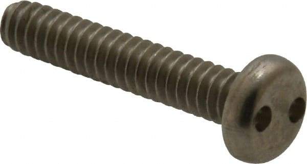 Made in USA - #10-24 UNC, 1" OAL Spanner Drive Machine Screw - Pan Head, Grade 18-8 Stainless Steel, Uncoated, Without Washer - Caliber Tooling