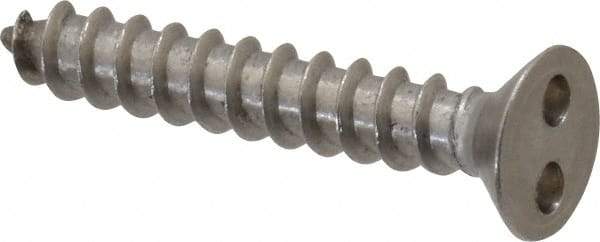 Made in USA - #8 Flat Head Spanner Sheet Metal Screw - Stainless Steel, 1" OAL, Grade 18-8 - Caliber Tooling