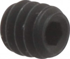 Unbrako - #2-56 UNC, 3/32" OAL, Cup Point Set Screw - Grade 8 Alloy Steel, 0.035" Key - Caliber Tooling