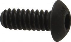 Unbrako - #10-24 UNC Hex Socket Drive, Button Screw - Alloy Steel, Black Oxide Finish, 1/2" Length Under Head - Caliber Tooling