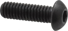 Unbrako - 5/16-18 UNC Hex Socket Drive, Button Screw - Alloy Steel, Black Oxide Finish, 1" Length Under Head - Caliber Tooling