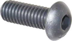 Unbrako - 3/8-16 UNC Hex Socket Drive, Button Screw - Alloy Steel, Black Oxide Finish, 1" Length Under Head - Caliber Tooling