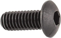 Unbrako - M4x0.70 Metric Coarse Hex Socket Drive, Button Screw - Alloy Steel, Black Oxide Finish, 10mm Length Under Head - Caliber Tooling