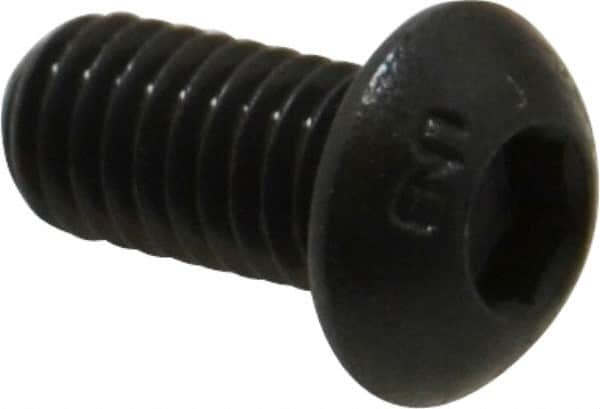 Unbrako - M6x1.00 Metric Coarse Hex Socket Drive, Button Screw - Alloy Steel, Black Oxide Finish, 12mm Length Under Head - Caliber Tooling