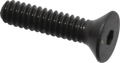 Unbrako - #4-40 UNC Hex Socket Drive, 82° Flat Screw - Alloy Steel, Black Oxide Finish, 1/2" OAL - Caliber Tooling