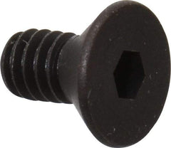 Unbrako - #5-40 UNC Hex Socket Drive, 82° Flat Screw - Alloy Steel, Black Oxide Finish, 1/4" OAL - Caliber Tooling