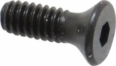 Unbrako - #5-40 UNC Hex Socket Drive, 82° Flat Screw - Alloy Steel, Black Oxide Finish, 3/8" OAL - Caliber Tooling