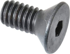 Unbrako - #8-32 UNC Hex Socket Drive, 82° Flat Screw - Alloy Steel, Black Oxide Finish, 3/8" OAL - Caliber Tooling