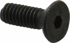 Unbrako - #8-32 UNC Hex Socket Drive, 82° Flat Screw - Alloy Steel, Black Oxide Finish, 1/2" OAL - Caliber Tooling