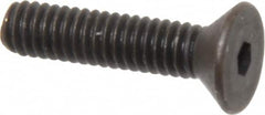 Unbrako - #8-32 UNC Hex Socket Drive, 82° Flat Screw - Alloy Steel, Black Oxide Finish, 3/4" OAL - Caliber Tooling