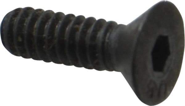 Unbrako - #10-24 UNC Hex Socket Drive, 82° Flat Screw - Alloy Steel, Black Oxide Finish, 5/8" OAL - Caliber Tooling