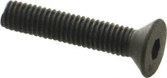 Unbrako - #10-32 UNF Hex Socket Drive, 82° Flat Screw - Alloy Steel, Black Oxide Finish, 1" OAL - Caliber Tooling