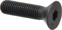 Unbrako - 1/4-28 UNF Hex Socket Drive, 82° Flat Screw - Alloy Steel, Black Oxide Finish, 1" OAL - Caliber Tooling