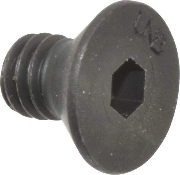 Unbrako - 5/16-18 UNC Hex Socket Drive, 82° Flat Screw - Alloy Steel, Black Oxide Finish, 1/2" OAL - Caliber Tooling