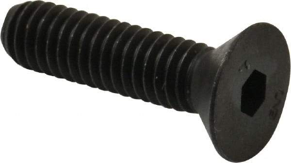 Unbrako - 5/16-18 UNC Hex Socket Drive, 82° Flat Screw - Alloy Steel, Black Oxide Finish, 1-1/4" OAL - Caliber Tooling