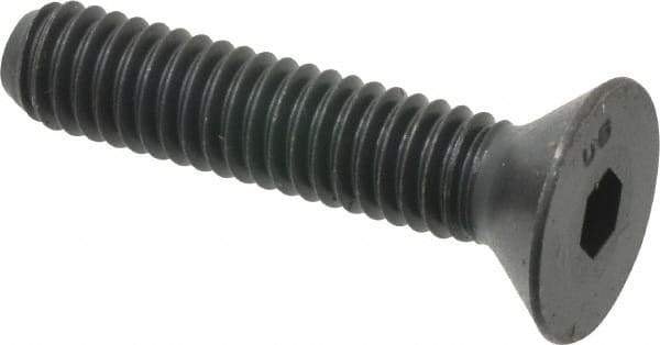 Unbrako - 5/16-18 UNC Hex Socket Drive, 82° Flat Screw - Alloy Steel, Black Oxide Finish, 1-1/2" OAL - Caliber Tooling