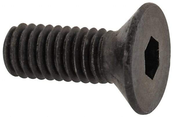 Unbrako - M3x0.50 Metric Coarse Hex Socket Drive, 90 to 92° Flat Screw - Grade 12.9 Alloy Steel, Black Oxide Finish, 8mm OAL - Caliber Tooling