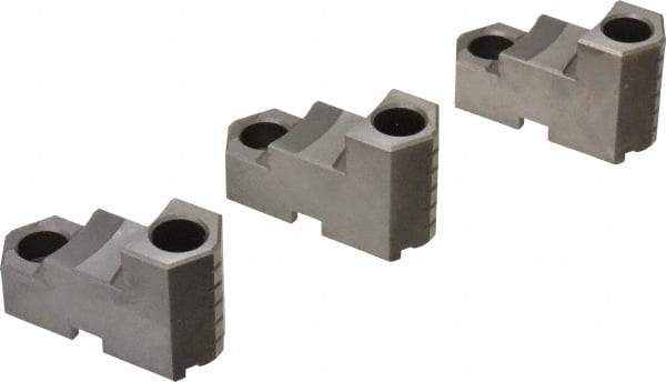 Buck Chuck Company - 6" Max Chuck Diam Compatibility, Steel Tongue & Groove Hard Lathe Top Jaws - 2" High - Caliber Tooling