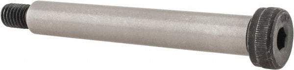 Unbrako - 1/2" Shoulder Diam x 3-1/2" Shoulder Length, 3/8-16 UNC, Hex Socket Shoulder Screw - 8 Alloy Steel, 0.729 to 3/4" Head Diam - Caliber Tooling