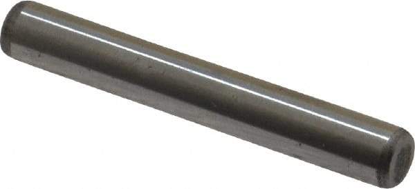 Unbrako - 1/4" Diam x 1-3/4" Pin Length Grade 8 Alloy Steel Oversized Dowel Pin - C 60 (Surface) & C 50-58 Hardness, 7,370 Lb Breaking Strength, 1 Beveled & 1 Rounded End - Caliber Tooling