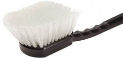 Harper Brush - 2-1/4" Bristle Length, Nylon Utility Scrub Brush - 3-1/2" x 3-1/2" Long x 3" Wide Head, 10" OAL, Easy Grip Handle, Black, Polypropylene Block - Caliber Tooling