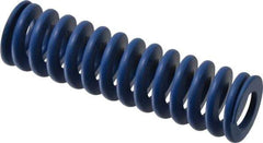 Associated Spring Raymond - 25mm Hole Diam, 12.5mm Rod Diam, 3-1/2" Free Length, Blue Die Spring - 1260.6 N Max Deflection, 33mm Max Deflection, Medium Duty, Chromium Alloy Steel - Caliber Tooling