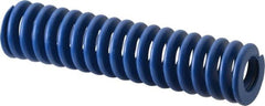 Associated Spring Raymond - 32mm Hole Diam, 16mm Rod Diam, 5-1/2" Free Length, Blue Die Spring - 2199.6001 N Max Deflection, 52mm Max Deflection, Medium Duty, Chromium Alloy Steel - Caliber Tooling