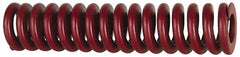 Associated Spring Raymond - 25mm Hole Diam, 12.5mm Rod Diam, 4-1/2" Free Length, Red Die Spring - 2275 N Max Deflection, 35mm Max Deflection, Strong Duty, Chromium Alloy Steel - Caliber Tooling