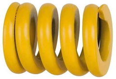 Associated Spring Raymond - 50mm Hole Diam, 25mm Rod Diam, 4-1/2" Free Length, Yellow Die Spring - 10530 N Max Deflection, 26mm Max Deflection, Extra Strong, Chromium Alloy Steel - Caliber Tooling