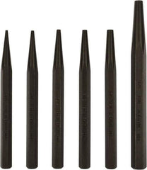 Mayhew - 6 Piece, 3/32 to 5/16", Starter Punch Set - Hex Shank, Steel, Comes in Pouch - Caliber Tooling