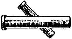 Made in USA - 3/4" Pin Diam, 3-3/4" OAL, Standard Clevis Pin - 5/32" Hole, 3-19/32" Usable Length, Zinc-Plated Steel - Caliber Tooling