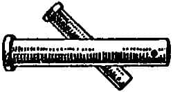 Made in USA - 3/4" Pin Diam, 3-1/2" OAL, Standard Clevis Pin - 5/32" Hole, 3-11/32" Usable Length, Uncoated Stainless Steel - Caliber Tooling