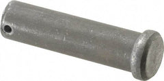 Made in USA - 3/4" Pin Diam, 2-3/4" OAL, Standard Clevis Pin - 5/32" Hole, 2-19/32" Usable Length, Uncoated Steel - Caliber Tooling