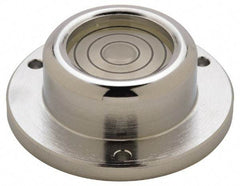 Geier & Bluhm, Inc. - 1-3/4 Inch Base Diameter x 0.63 Inch Overall Height, 3 Circles, Brass Bull's Eye Circular Level - 0.3 Inch Vial Diameter, 13/16 Inch Inner Diameter, 0.12 Inch Mounting Hole Diameter, 30 min Sensitivity, -40 to 150°F - Caliber Tooling