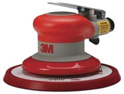 3M - 12,000 OPM, 17 CFM Air Consumption, 90 psi Air Pressure, Palm Air Orbital Sander - Round Pad, 3/8" Inlet - Caliber Tooling