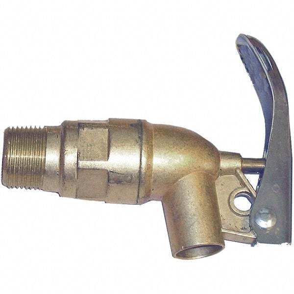 Wesco Industrial Products - 3/4" NPT Brass Rigid Drum Faucet - FM Approved, No Arrester, Self Closing, 5" Long Extension - Caliber Tooling