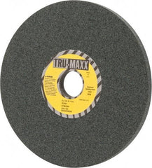 Tru-Maxx - 8" Diam x 1-1/4" Hole x 1/2" Thick, I Hardness, 80 Grit Surface Grinding Wheel - Silicon Carbide, Type 1, Medium Grade, 3,600 Max RPM, Vitrified Bond, No Recess - Caliber Tooling