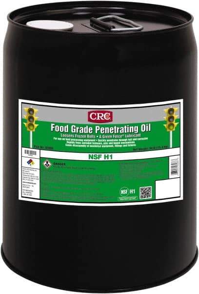 CRC - 5 Gal Pail Direct Food Contact White Oil - Clear, 32°F to 300°F, Food Grade - Caliber Tooling