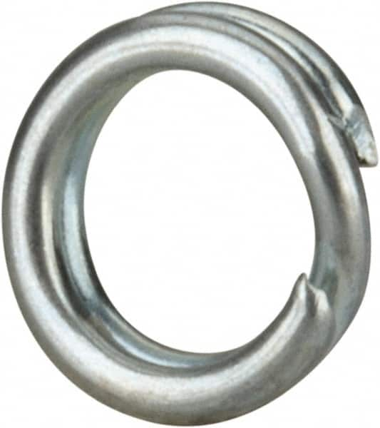 Made in USA - 0.174" ID, 0.254" OD, 0.062" Thick, Split Ring - Grade 2 Spring Steel, Zinc-Plated Finish - Caliber Tooling