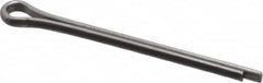 Made in USA - 3/32" Diam x 1-1/4" Long Extended Prong Cotter Pin - Grade 18-8, Uncoated, Stainless Steel - Caliber Tooling