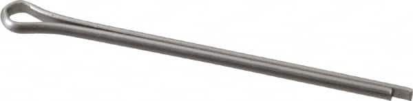 Made in USA - 3/32" Diam x 1-3/4" Long Extended Prong Cotter Pin - Grade 18-8, Uncoated, Stainless Steel - Caliber Tooling