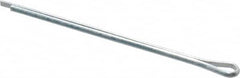 Made in USA - 1/16" Diam x 1-1/2" Long Extended Prong Cotter Pin - Grade 2, Zinc-Plated, Steel - Caliber Tooling