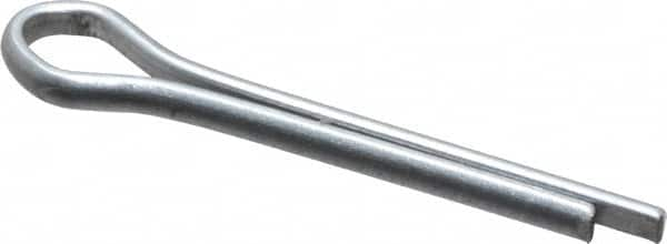 Made in USA - 3/32" Diam x 3/4" Long Extended Prong Cotter Pin - Grade 2, Zinc-Plated, Steel - Caliber Tooling