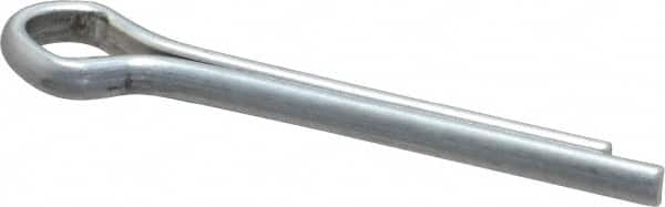 Made in USA - 1/8" Diam x 1" Long Extended Prong Cotter Pin - Grade 2, Zinc-Plated, Steel - Caliber Tooling