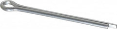 Made in USA - 1/8" Diam x 1-3/4" Long Extended Prong Cotter Pin - Grade 2, Zinc-Plated, Steel - Caliber Tooling