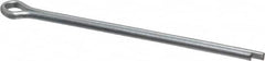 Made in USA - 1/8" Diam x 2-1/2" Long Extended Prong Cotter Pin - Grade 2, Zinc-Plated, Steel - Caliber Tooling